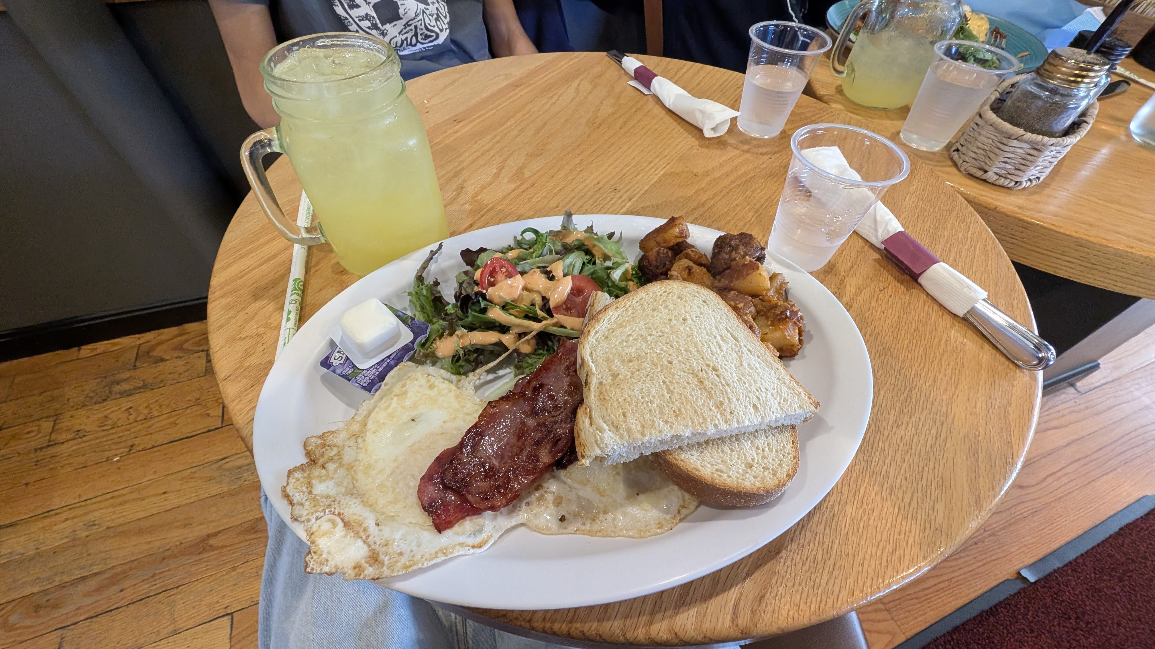 Breakfast at the hostel