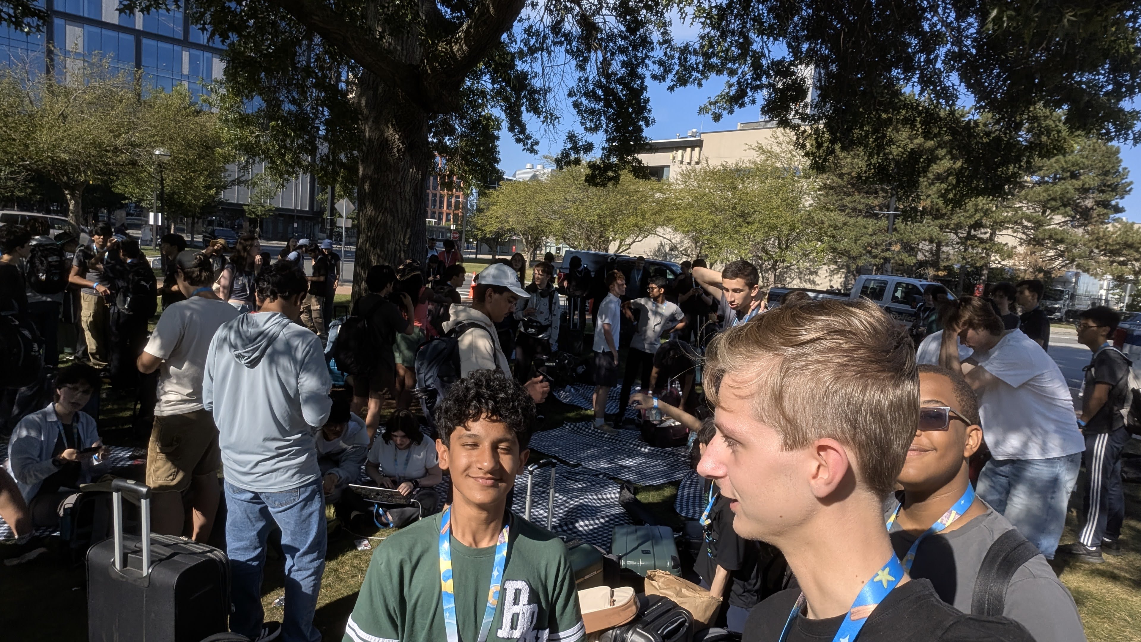On the boat to the island